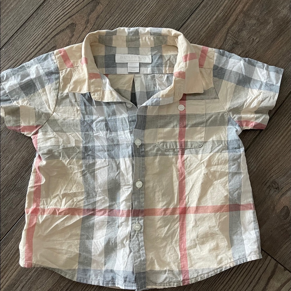 toddler Burberry Check button down